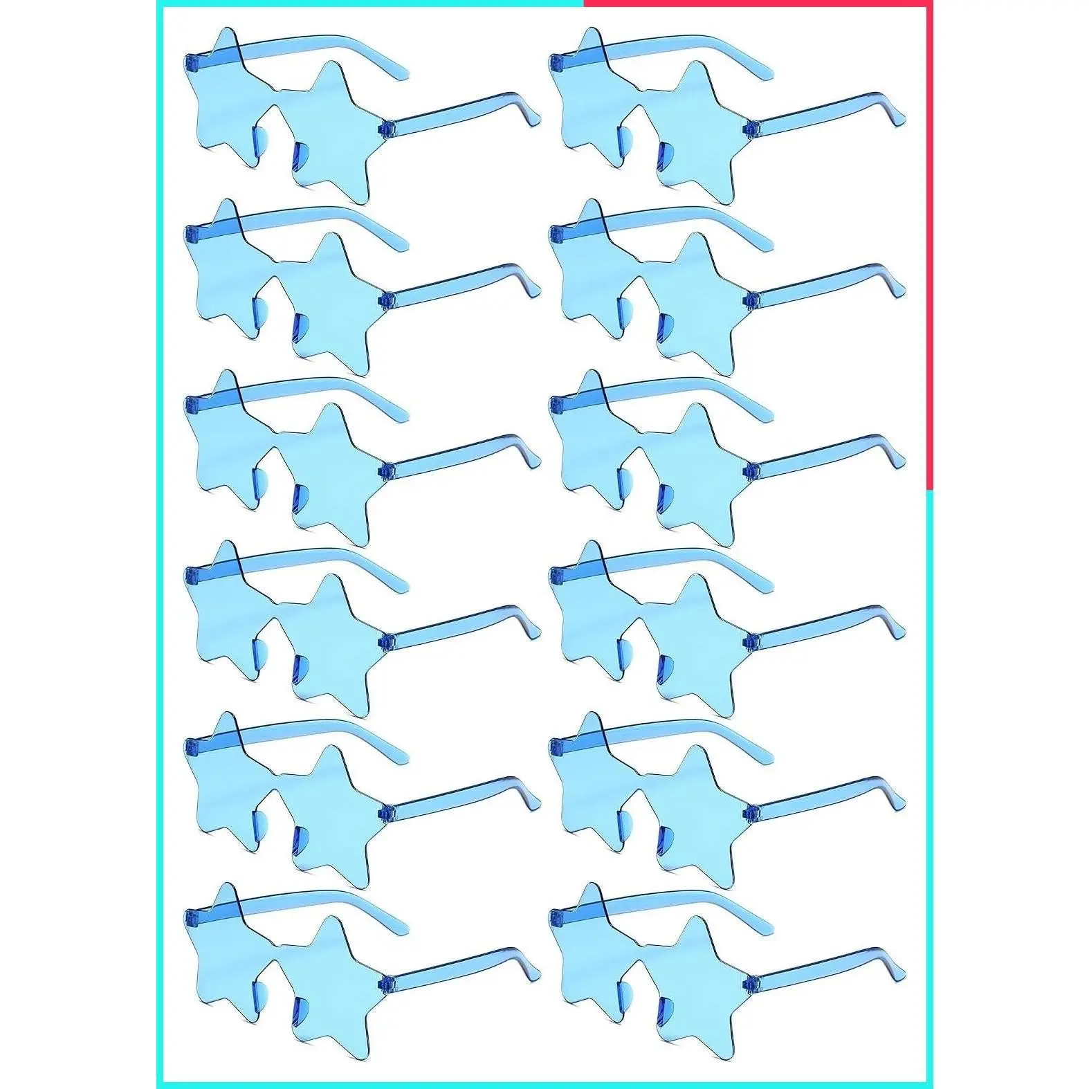 Rimless Star Shaped Sunglasses Bulk Transparent Fun Party Favors 12 26 36 Pairs