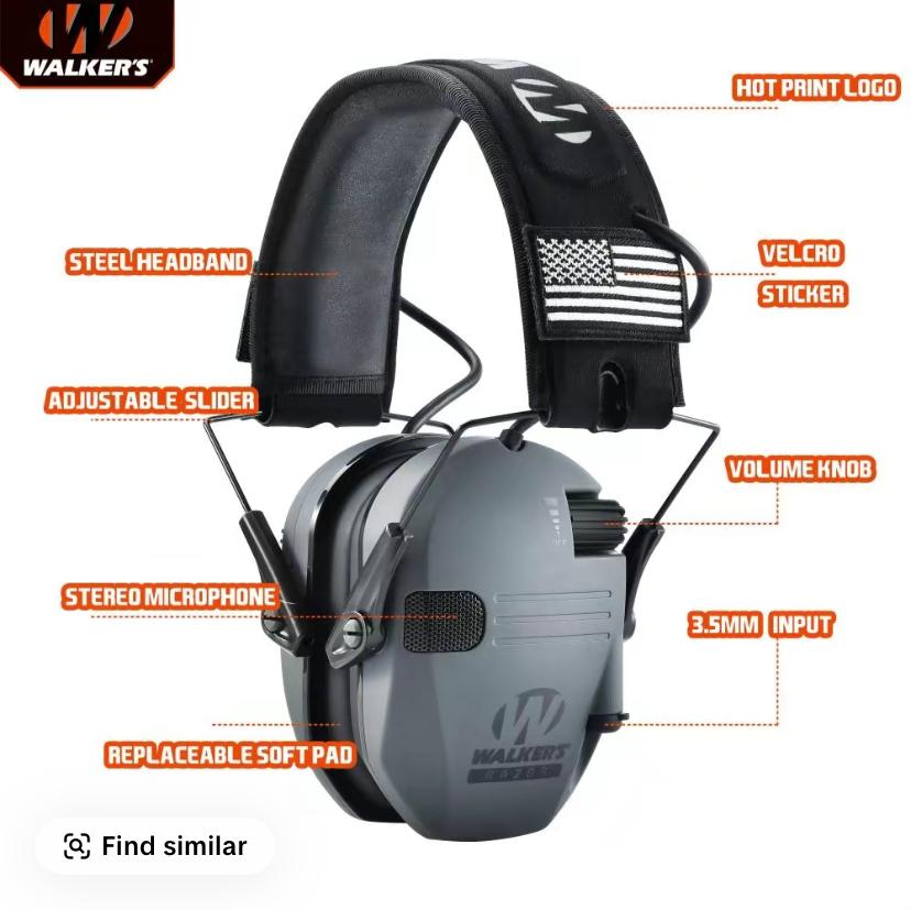 Electronic Hearing Protector, Noise Reduction Earmuffs, Head Mounted Wired Earmuffs, Hearing Protection-Earphone for Shooting, Hunting,Outdoor Activities,Halloween gifts, Christmas gifts.