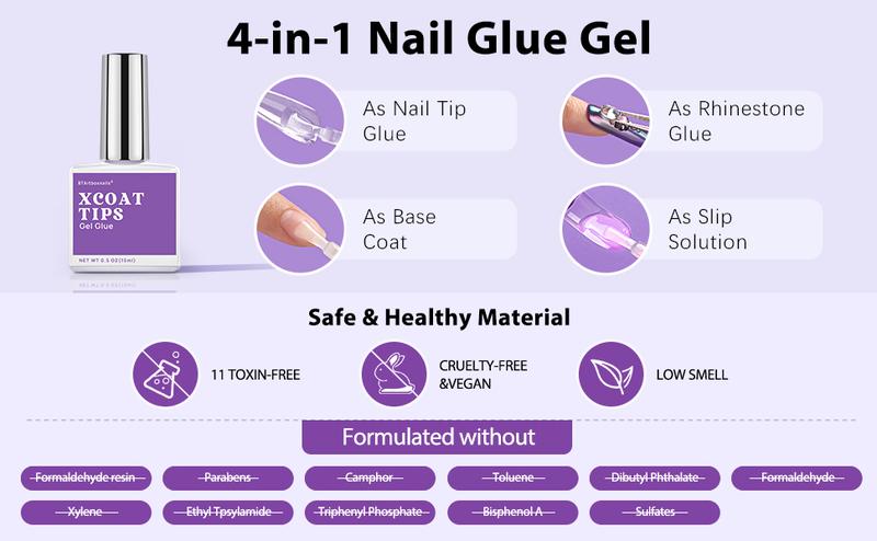 btartboxnails XCOATTIPS French Protecting DUO builder gel and top coat set to Protect French XCOATTIPS, No More French Tips Area chipping