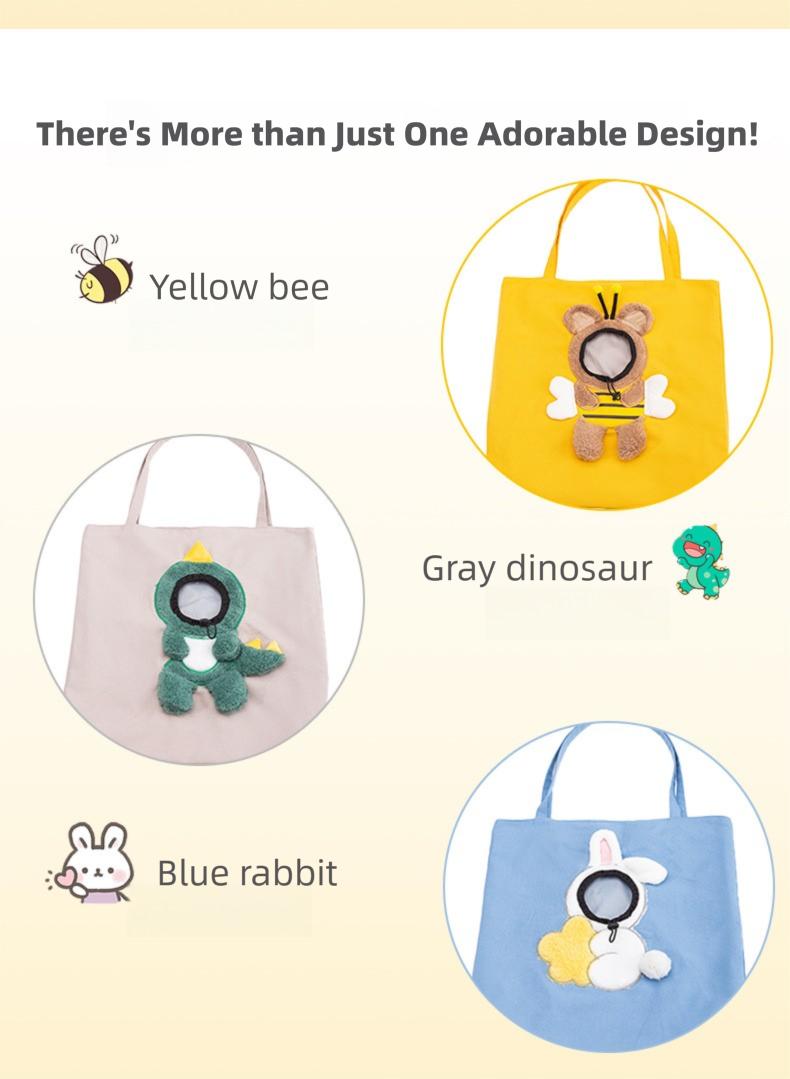 Cute Canvas Pet Carrier - "Peek-a-Boo" Bumblebee Design - Cat Bag, Shoulder Bag, Tote for Small Dogs & Pets Cute Canvas Pet Carrier - "Peek-a-Boo" Bumblebee Design - Cat Bag, Shoulder Bag, Tote for Small Dogs & Pets