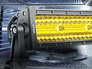 Nilight Amber Led Light Bar 22Inch 480W Triple Row Flood Spot Combo Waterproof Off Road Driving Lighting with Off-Road Wiring Harness for Boat Trucks Pickup SUV ATV UTV  Car Accessories Vehicle  dealsforyoudays
