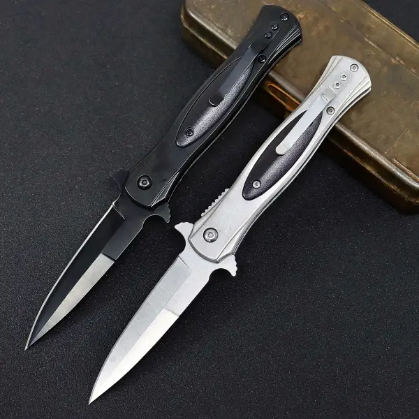 Stainless Steel Folding Knife for Camping – Durable Outdoor Pocket Knife with Clip for Hiking
