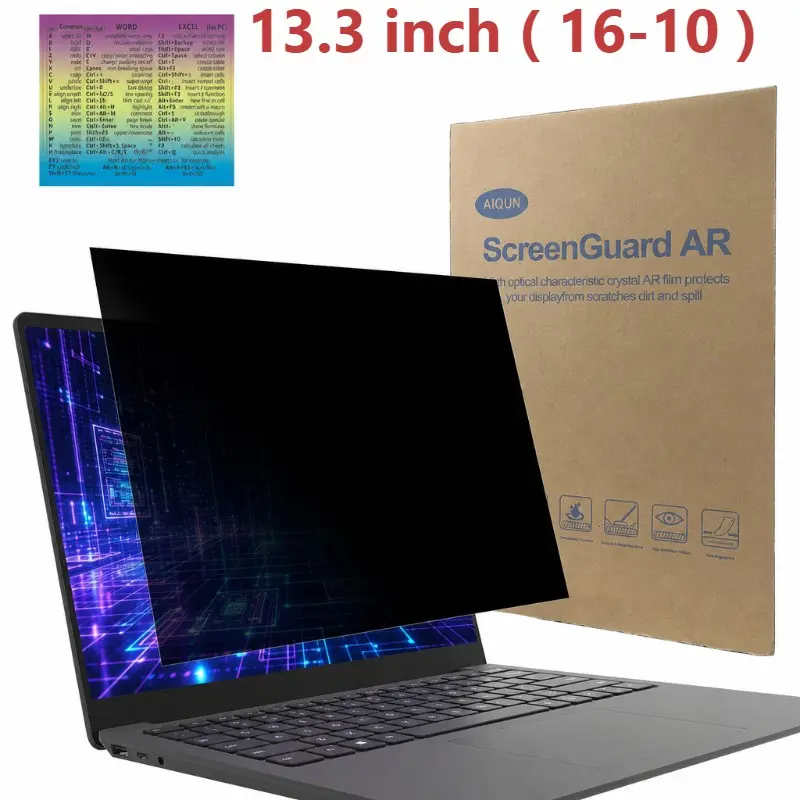 Anti Blue Light Privacy Screen Protector for 13.3 Inch (16-10) Laptop, 30 Degree Side Peeping Filter Film, UV400 Blue Light Blocking Shield, Matte Anti Glare Computer Monitor Privacy Guard Cover for Office Study, Laptop Accessories
