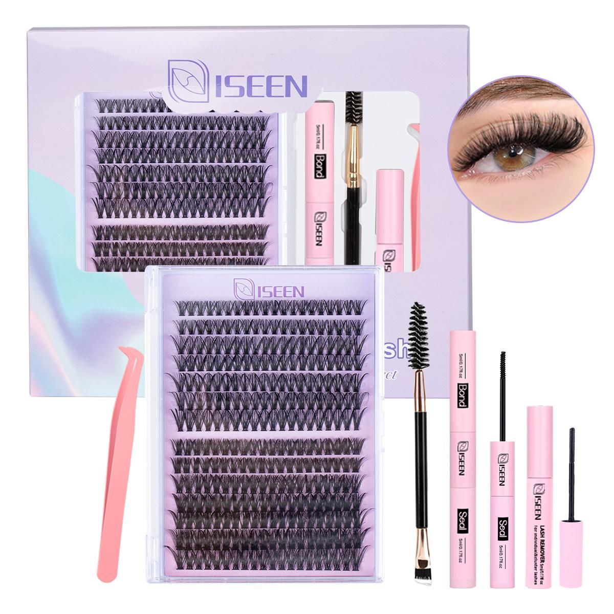 Daily Natural Individual Cluster Lash Kit, Mixed Styles and Length Eyelash Extension Kit, With Bond&Seal Remover Tweezer Brush, Diy Lash Kit, Magic Clusters, Self Grafting Curling Fake Eyelashes for Women, Beginner Friendly, Eyelashes Cosmetic