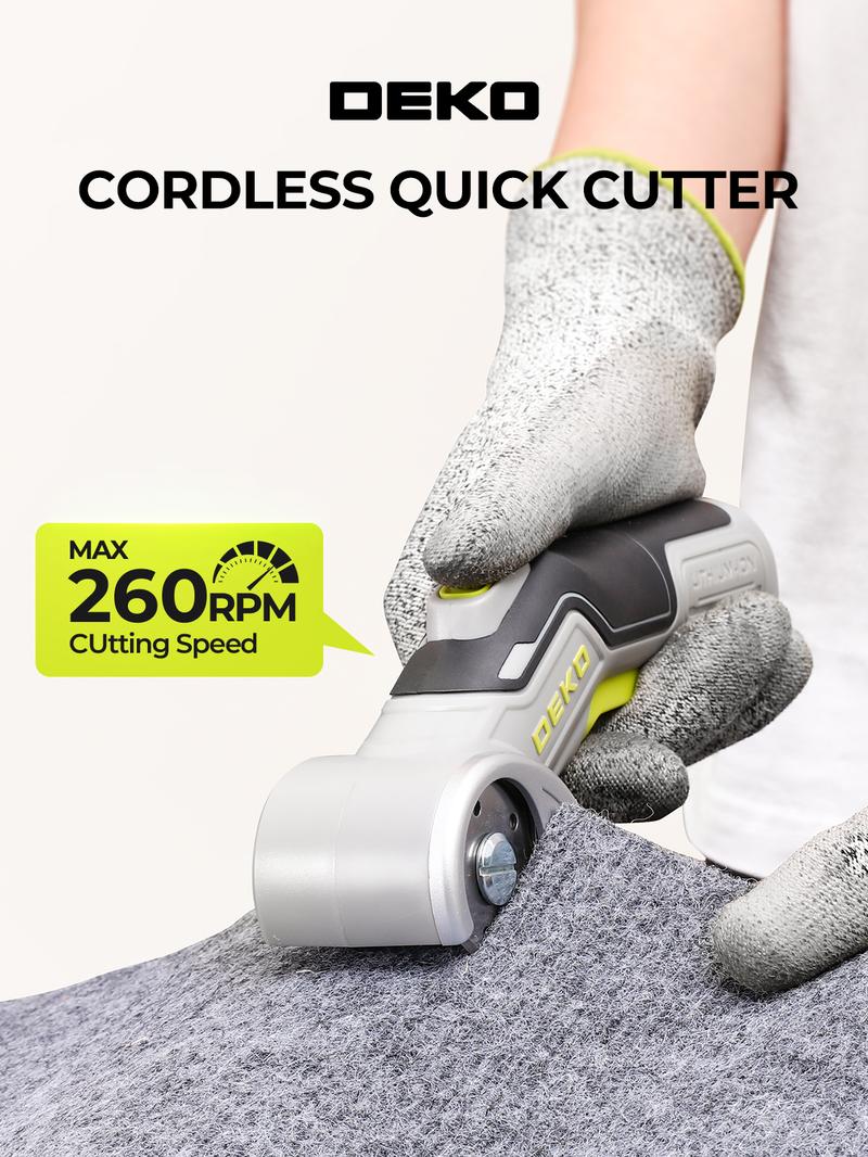 DEKO 3.7V Cordless Electric Scissors – Rechargeable Cardboard Cutter With USB-C Charging Cable, Perfect For Cardboard, Carpet, Leather & Clothing Alterations