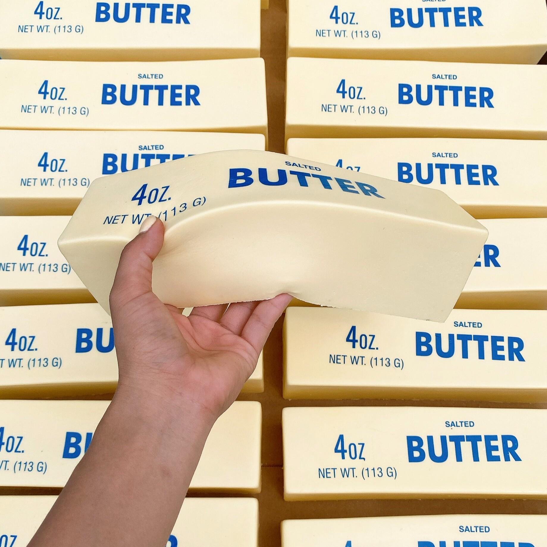 1pc Butter Stress Relief Squeeze Toy, Wet Soft Slow Sticky Fragrant Fake Butter Strip, Slow Rebound Squeeze Toy, Stress Relief Model Prop