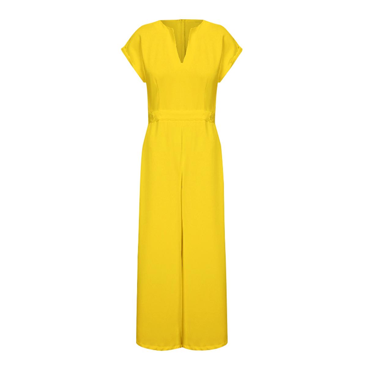 UOOZEE Women's Chic Elegant Cap Sleeve V-Neck Wide Leg Overall - Fitted Polyester Women's Clothes, Minimalist Style Outfit for Teacher, Interview (Note: Runs 1 size smaller; order 1 size larger),summervibes UOOZEE Women's Chic Elegant Cap Sleeve V-Neck Wide Leg Overall - Fitted Polyester Women's Clothes, Minimalist Style Outfit for Teacher, Interview (Note: Runs 1 size smaller; order 1 size larger),summervibes