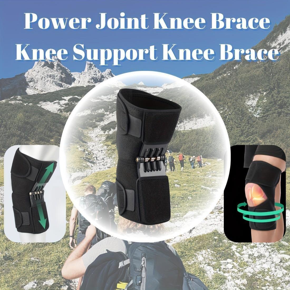 2 Pieces Knee Support Set for Spring, Dual-Axis Joint Support System, Non-Slip Straps, Ideal for Osteoarthritis, Running, Yoga