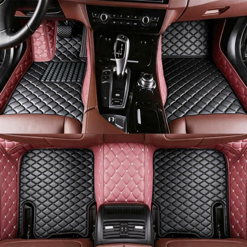 FOR Toyota Tacoma 2005–2015  Model Year PU Leather Full-Coverage Car Floor Mats, Left-Hand Drive [Exquisite Embroidery] Car Floor Mats, All-Weather Use, Modern Car Accessories, Car Floor Liners, Car Accessories