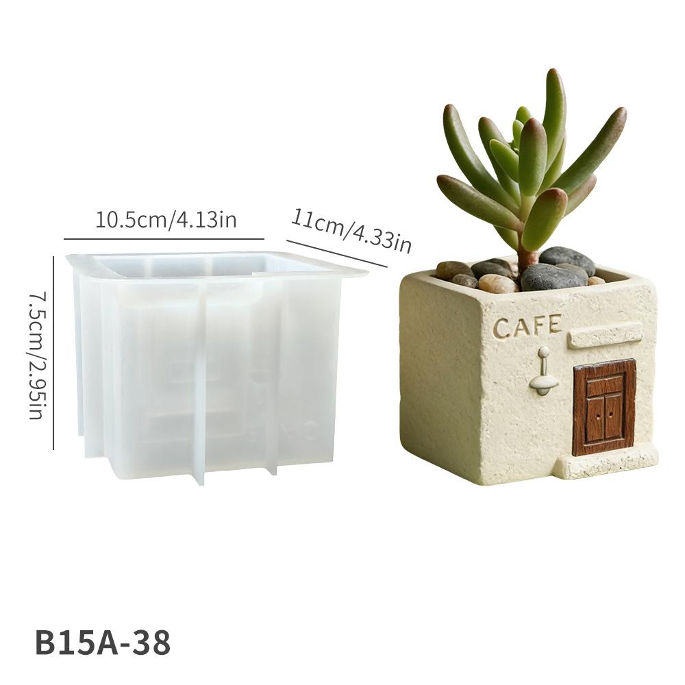 House modeling silicone mold multifunctional DIY handmade mold plaster flower pot pen holder candle cup creative desktop storage decoration food grade silicone high temperature resistant and easy to release handmade lovers must