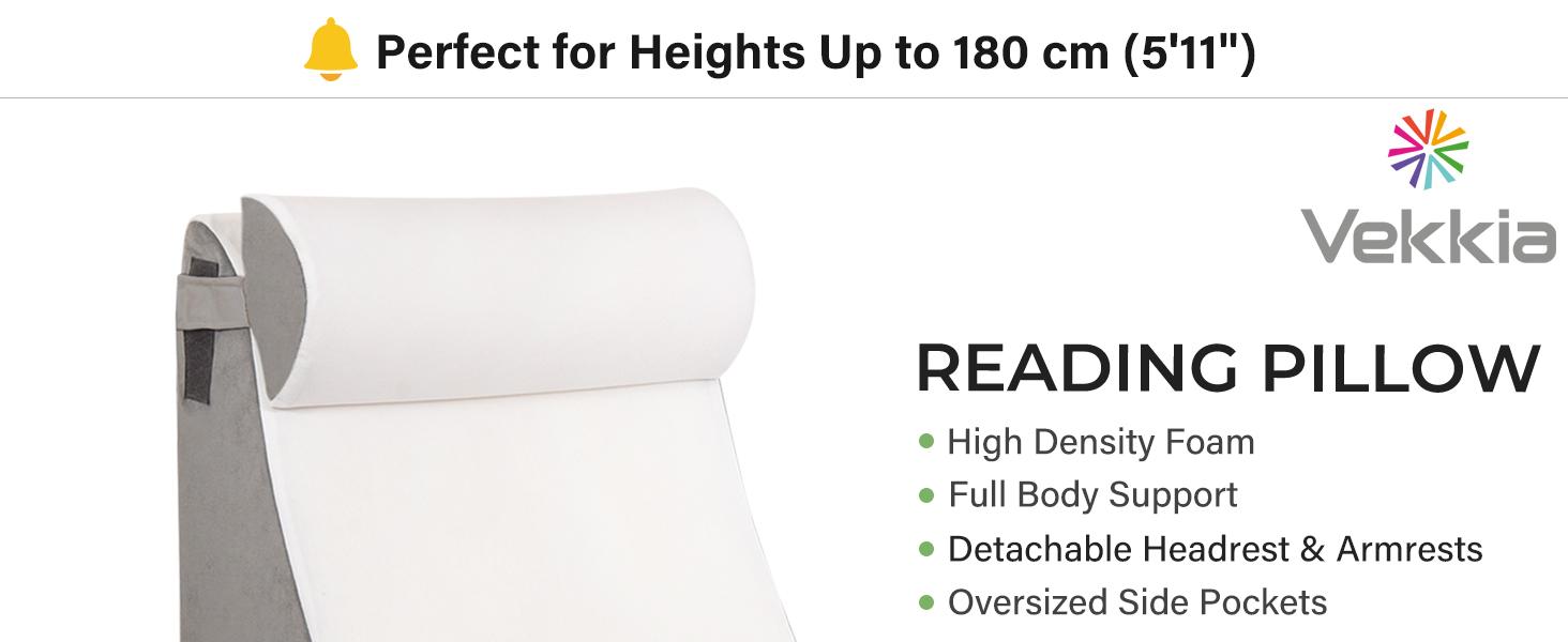 Reading Pillows for Sitting in Bed Adult,Back Pillow for Sitting Up,Support Bed Chair with Arms,Comfortable Backrest Pillow for Working/Gaming/Resting in Bed&Floor,21" Ergonomic Memory Foam Supportive Memory Foam  #TikTokShopSpringGlowUp