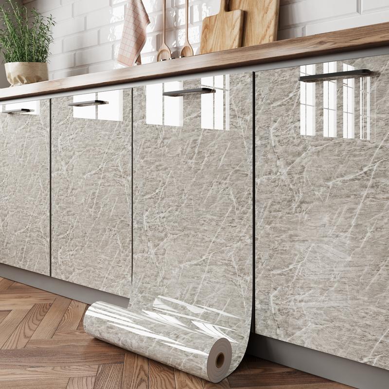 Marble Pattern Self-adhesive Sticker, 1pc Waterproof Decorative Paper for Countertop Furniture Table, Decorative Wallpaper for Living Room Kitchen Bathroom Home Interior Decor, Interior, Design, Modern, Room Decor pegatinas decorativas