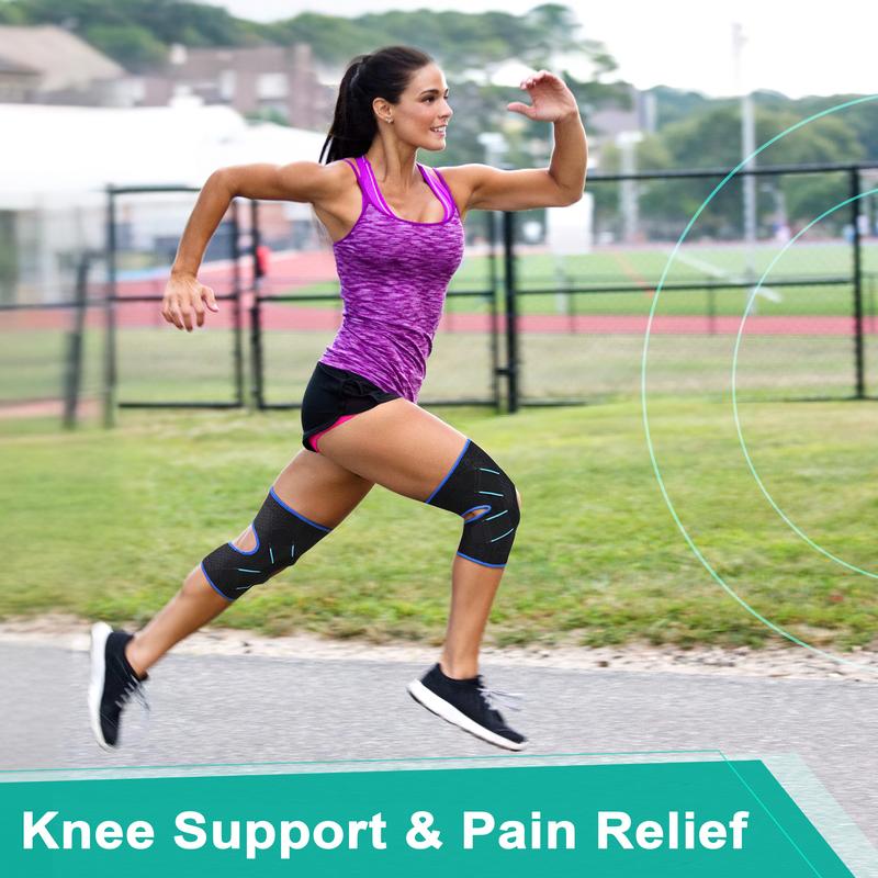 Enhanced Knee Support Capable of 60 Pounds Adjustable Knee Brace for Running, Gym & Daily Training，2 Built-in Metal Stabilizers Inside