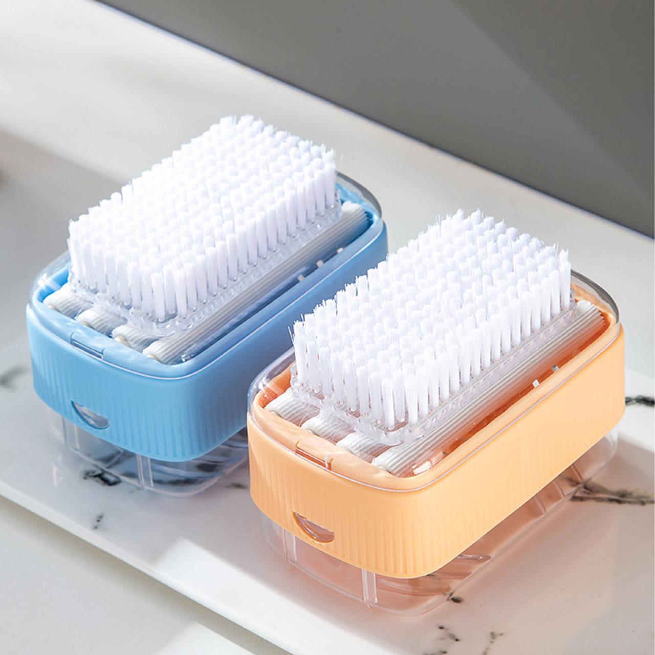 Multifunctional Soap Foaming Box, Hand-Free Storage Soap Holder, Drainage Soap Dish with Rolling Brush, Laundry Brush Included Multifunctional Soap Foaming Box, Hand-Free Storage Soap Holder, Drainage Soap Dish with Rolling Brush, Laundry Brush Included