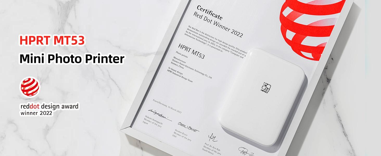 HPRT Mini Wireless Portable Color Photo Printer for Smartphone, Pocket-Size, Zink 2x3 inch, Peel-Off Stickers, Bluetooth, Compatible with iOS and Android Devices HPRT Mini Wireless Portable Color Photo Printer for Smartphone, Pocket-Size, Zink 2x3 inch, Peel-Off Stickers, Bluetooth, Compatible with iOS and Android Devices