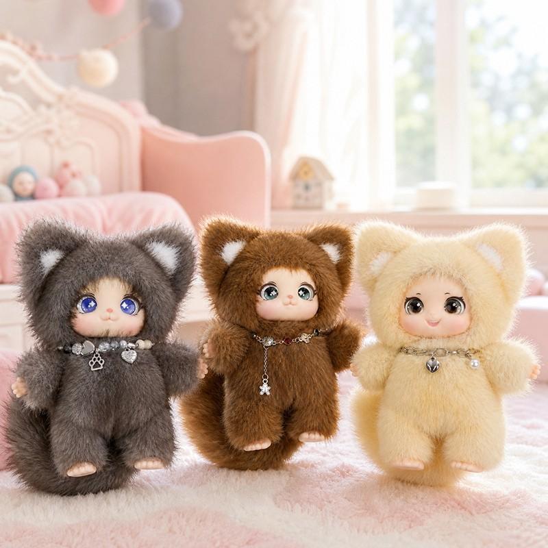 Cute Fox Plush Doll Series, Adorable Vinyl Plush Gift for Fans and Collectors, Fun Collection Item for Kids and Adults