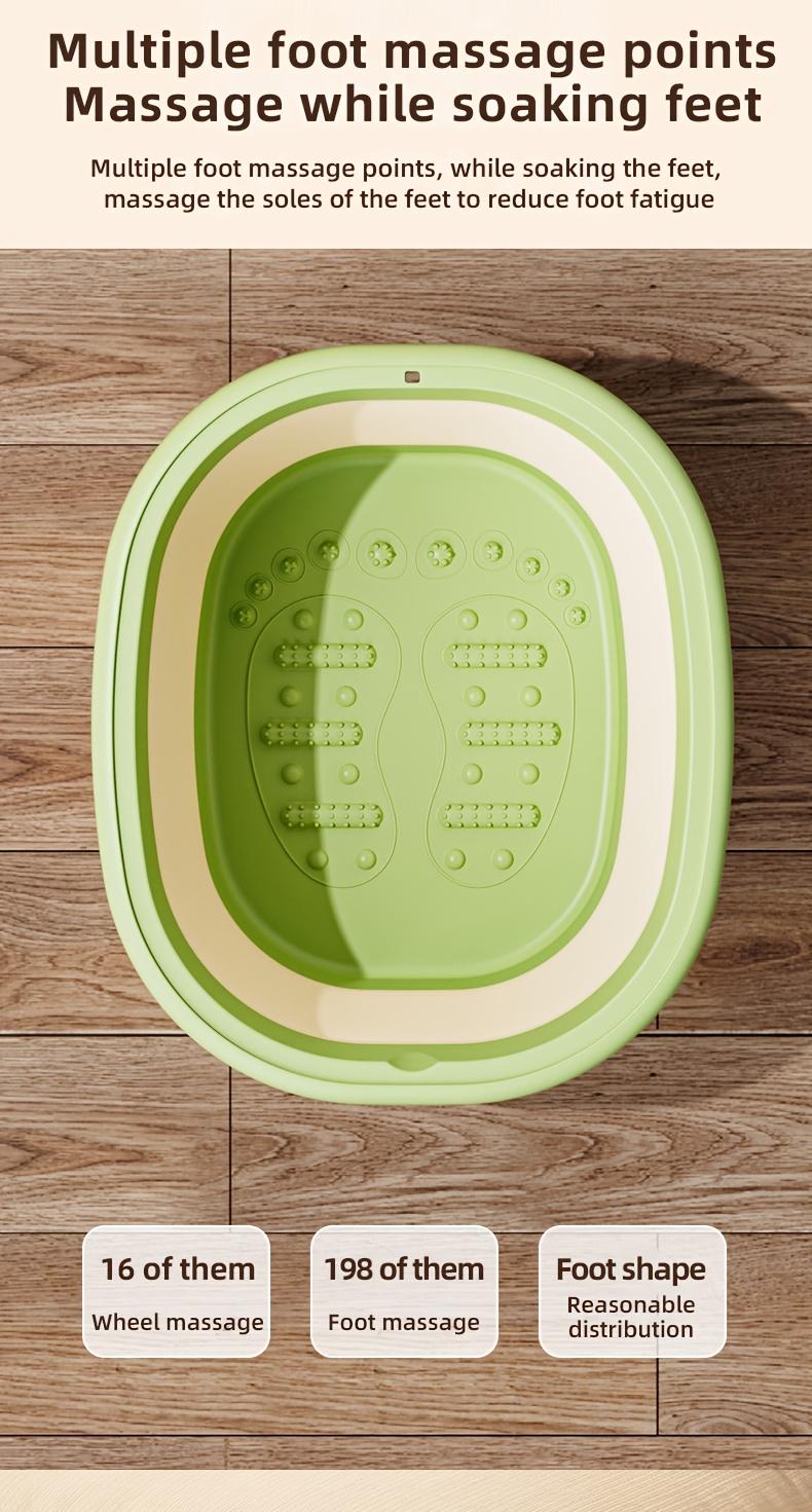 Foldable Foot Spa Bucket, Portable Foot Soaking Basin with Lid, Thickened Insulation Foot Bath Tub, Suitable for Bathroom, Living Room and Bedroom