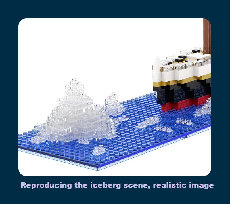 Small Particle Building Block Assembly Toy Titanic Giant Boy Girl Puzzle Cruise Ship Brick Model Kit Desltop Birthday Gift Child