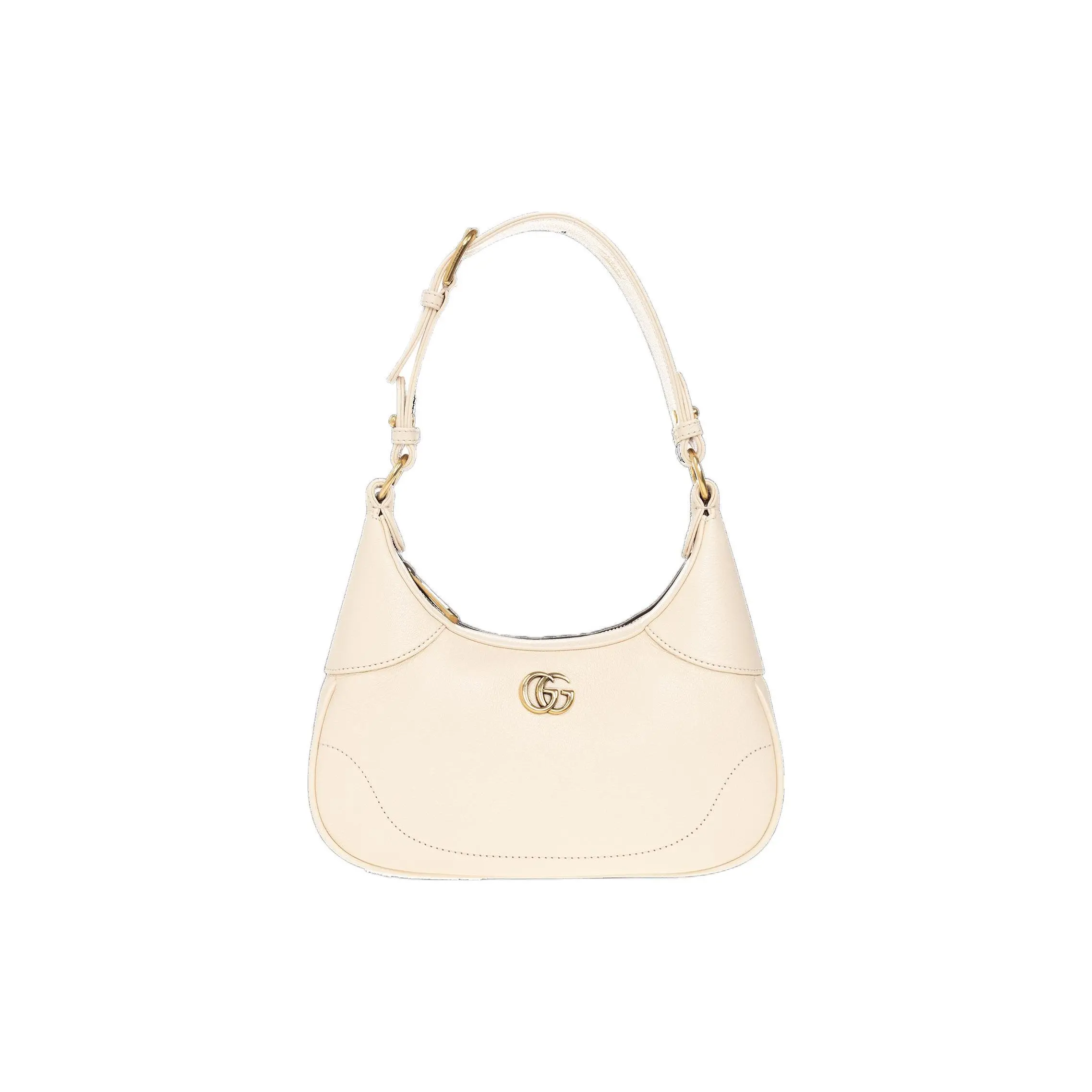 Gucci Aphrodite Ivory Leather Crescent Crossbody Handbag for Women