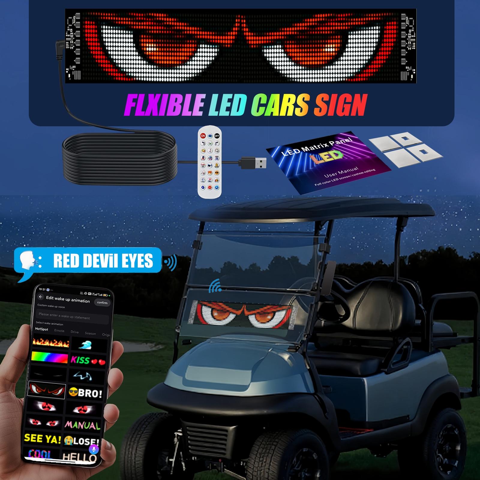 Smart Ai Voice Control LED Display Screen, Pixel Panel Light, APP Programmable Flexible RGB Matrix, USB Powered, Car Restaurant Advertising, Home Decor