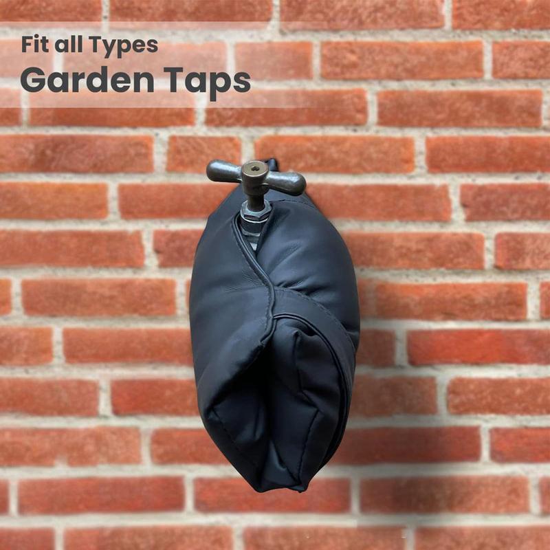 Outdoor Faucet Covers for Winter, Thick Spigot Covers Winter Insulated, PU Leather Cotton Freeze Protection Insulation Reusable Outside Garden Faucet Socks