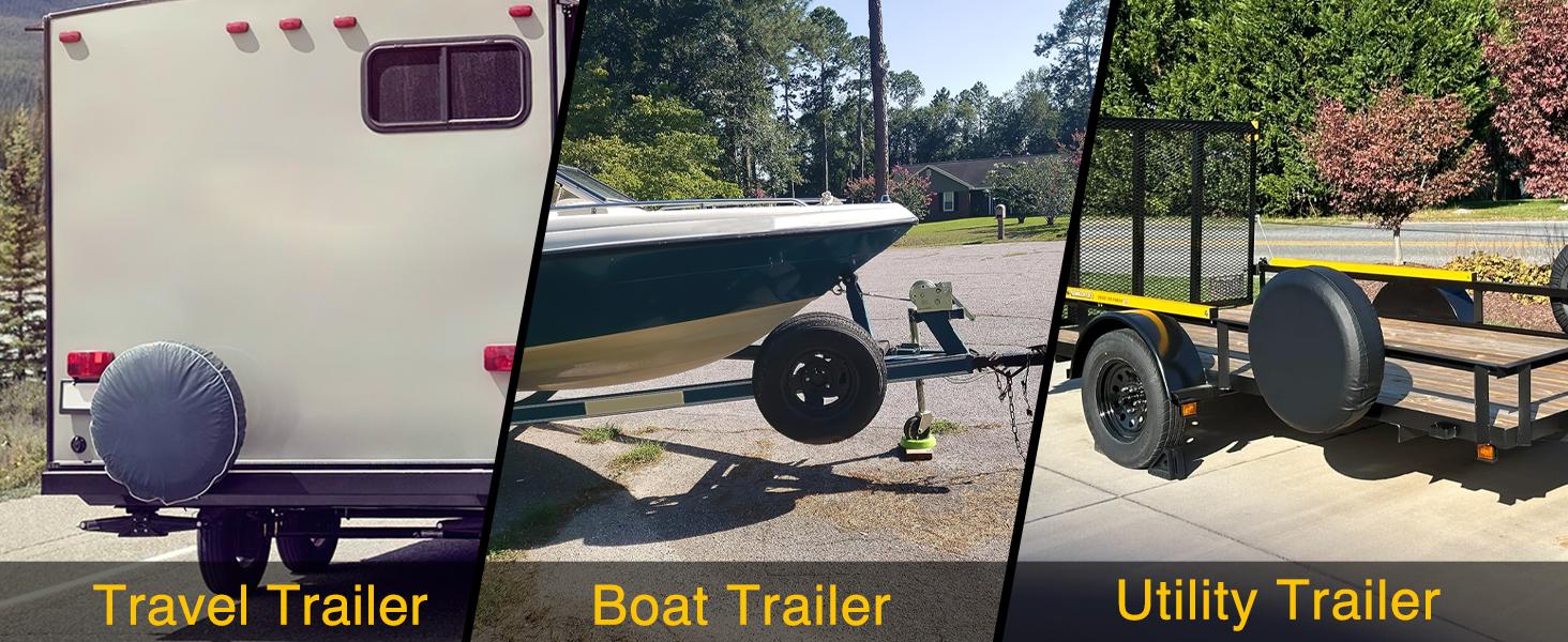 Nilight Spare Tire Carrier 3-Nuts Design Boat Trailer Carrier Bracket Utility Trailer Accessories Fits 4 & 5 & 6 Lugs Trailer Wheels on 4" 4.5'' 4.75'' 5'' 5.5''and 6''Bolt Patterns 150 Lbs   Black Outdoor dealsforyoudays