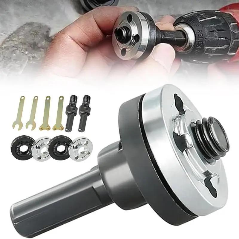 2 sets -10 counts Conversion Angle Grinding Adapter Connecting Rod Kit for Electric Drill, 6mm & 10mm Arbor Mandrel Adapter with Spanner, Angle Grinding Tools Accessories, Hardware, Heavy Duty, Industrial2 sets -10 counts