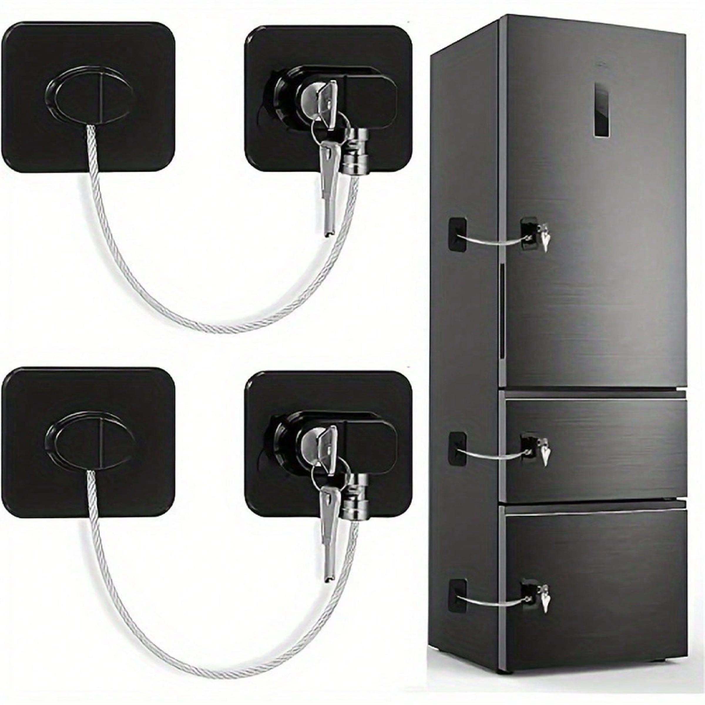 Versatile Refrigerator Locks with Keys, Easy Install Home Security Locks, Ideal for Kitchen Fridges, Cabinets, Drawers, Closets