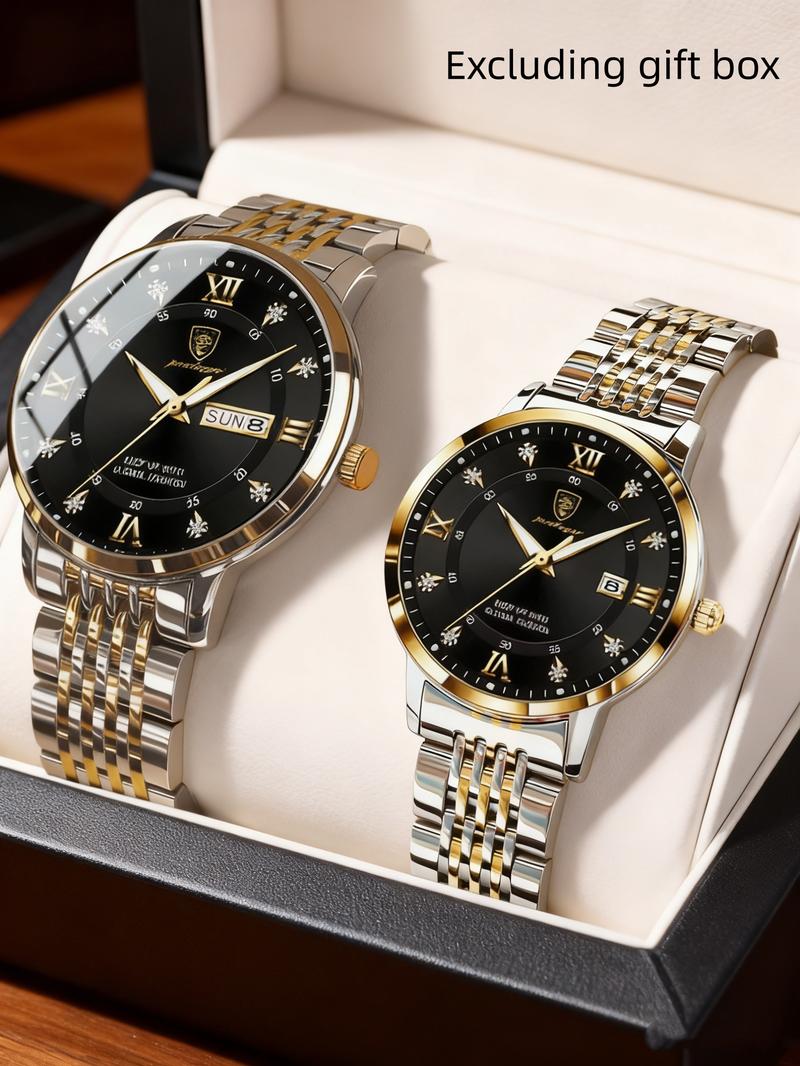 Fashion Couple Quartz Watch Luxury Couple Watch High End Watch Bright Water Date Week Valentine's Day Watch