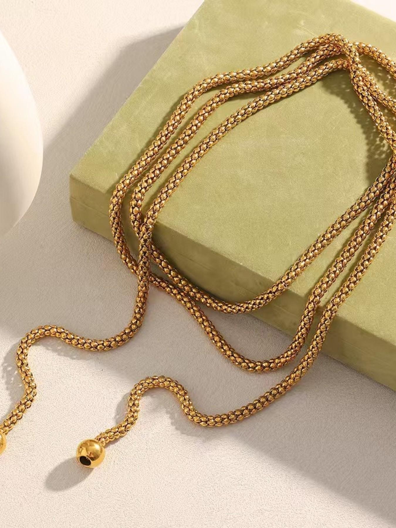 Elegant Multi-Layer Beaded Necklace for Women, Long Strand Layered Pendant Beaded Chains, Perfect for Daily Wear and Parties, Bead Necklaces