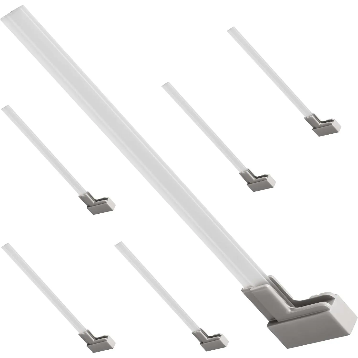 Magnetic Sign Holder Pack for 12" Signs - 90 Degree Powerful Magnetic Base with 12" Acrylic Strip - For Door Frames and Metal Shelves - 2.28" L x 0.79" W x 13" H - 6-Pack