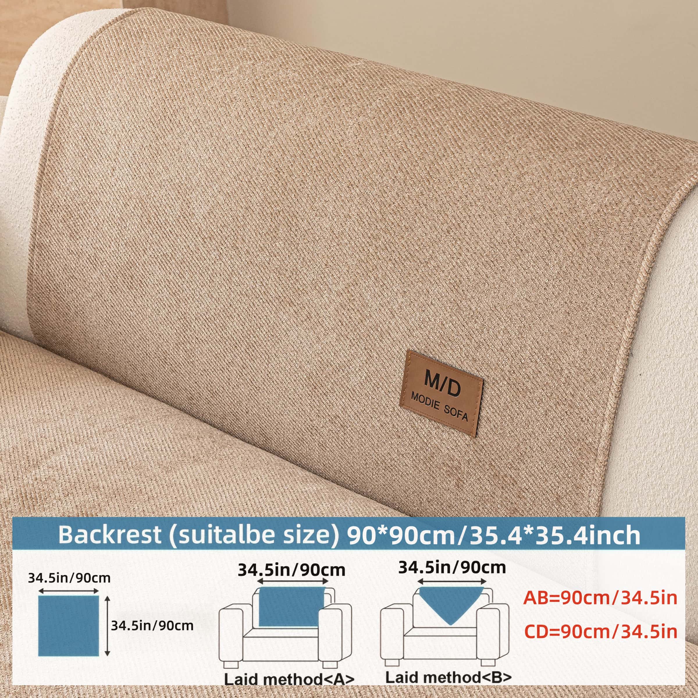 Solid Color Thick Couch Cover for Dogs and Cats, Non‑Slip Sofa Seat Protector Pad, Soft Pet‑Friendly Furniture Cover, Multiple Colors for 1/2/3/4 Seater Sofa, Sofa Slipcover, Removable Washable Covers
