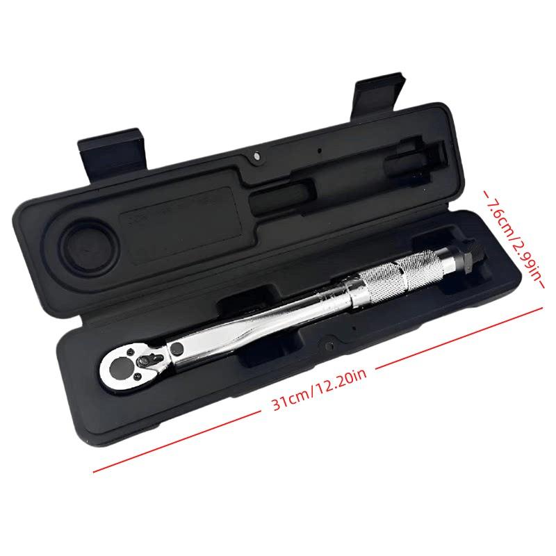 Torque Wrench 3/8" Drive Click Square Ratchet, 19-110nm Adjustable Hand Spanner, High Torque Range, Quick Adjustment, Metal Material