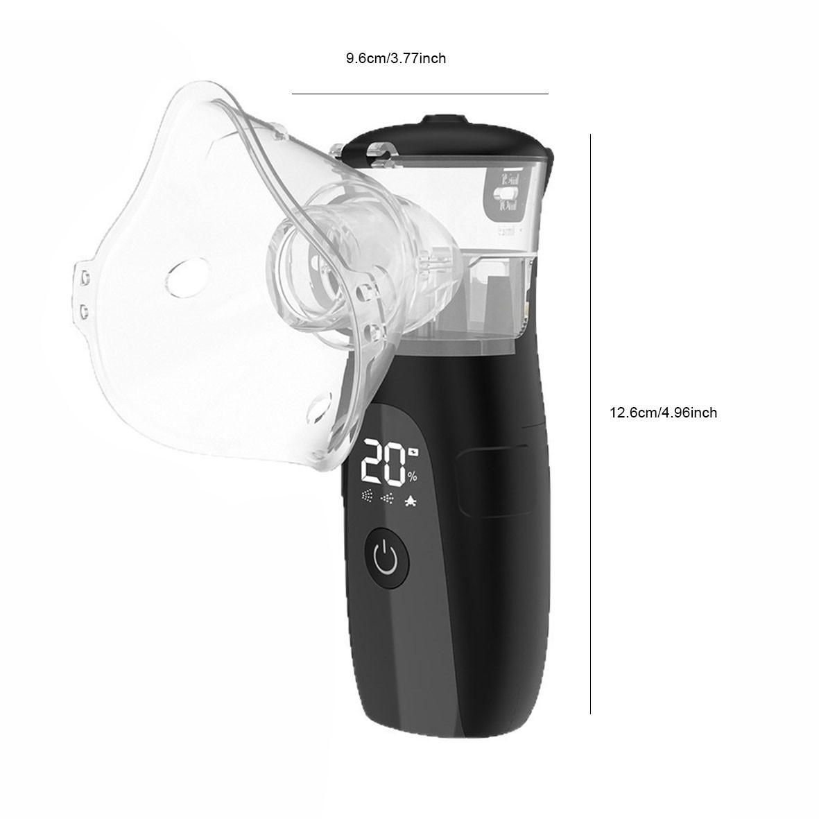 Portable Facial Steam Mask with Auto-Cleaning LED Interface, Rechargeable Handheld Humidifier for Home Travel Care, Facial Care Instrument, Includes 2 Masks + Mouthpiece