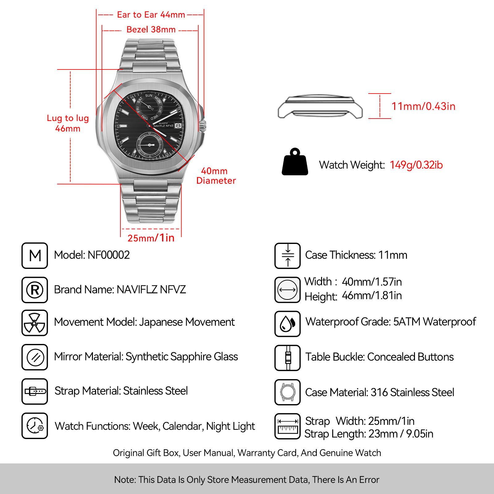 NAVIFLZ NFVZ  Luxury Men Wristwatch Business Waterproof Luminous Date Man Watch Stainless Steel Men's Quartz Watches Relogio Masculino