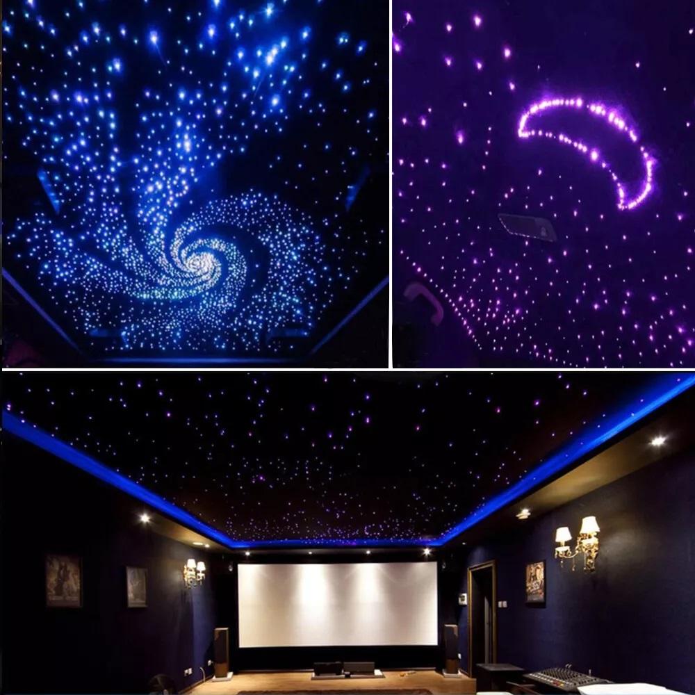 16W Headliner Star Light Kit, 1000Pcs Ceiling Fiber Optic Lights APP/Remote Control Star Effect Music Mode RGBW Sound Activated for Car Roof Home Ceiling
