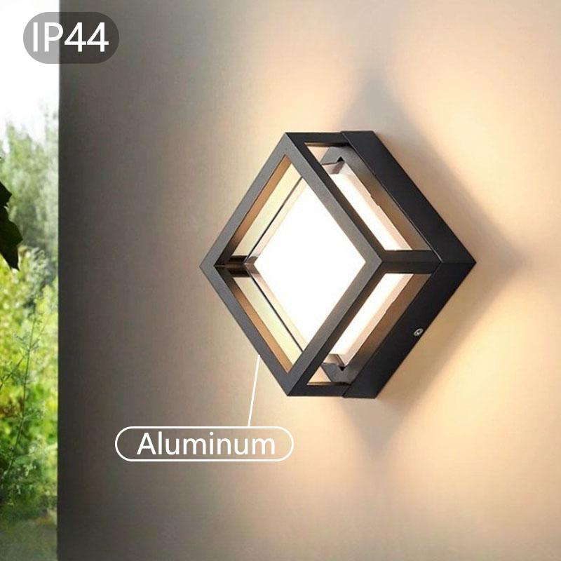 Modern Creative Outdoor Aluminum LED Wall Light, LED Source, Garden Villa Corridor Lamp, Park Hotel Exterior Decoration