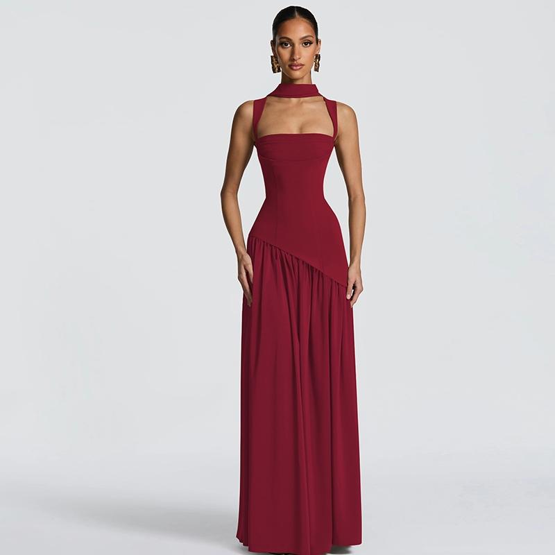 Women Summer Sexy Halter Party Club Evening Birthday Bodycon Long Dress