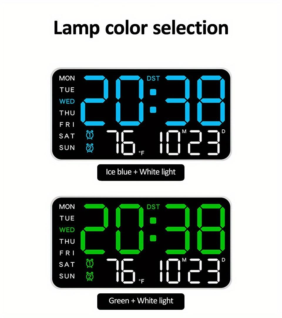 Large Digital Wall Clock with LED Display, Led Alarm Clock, Date & Temperature Timer, Ideal Gift for the Elderly, Living Room & Bedroom Decor, Creative Decorative Clock, Led Wall Clocks Large Digital Wall Clock with LED Display, Led Alarm Clock, Date & Temperature Timer, Ideal Gift for the Elderly, Living Room & Bedroom Decor, Creative Decorative Clock, Led Wall Clocks