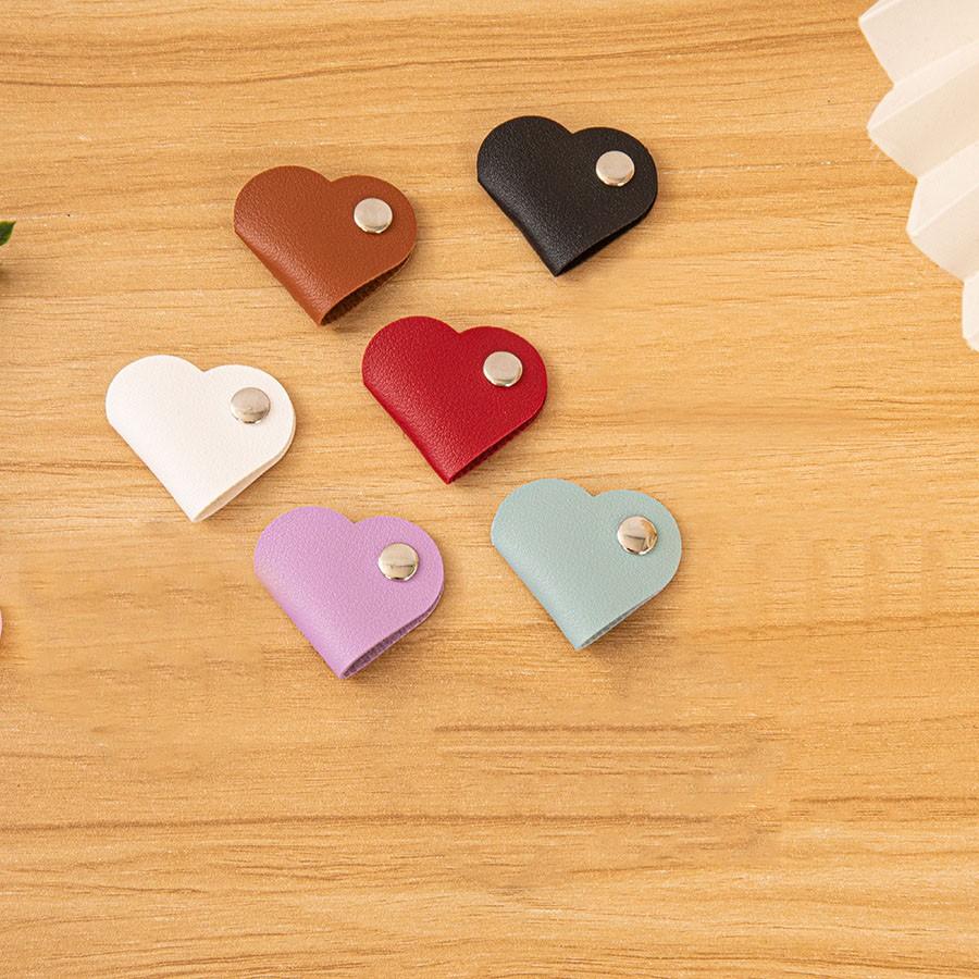 6-Pack Heart-Shaped Earphone Cable Organizer, Home Office Travel Cable Management Tool, Essential Accessories for Organized Living