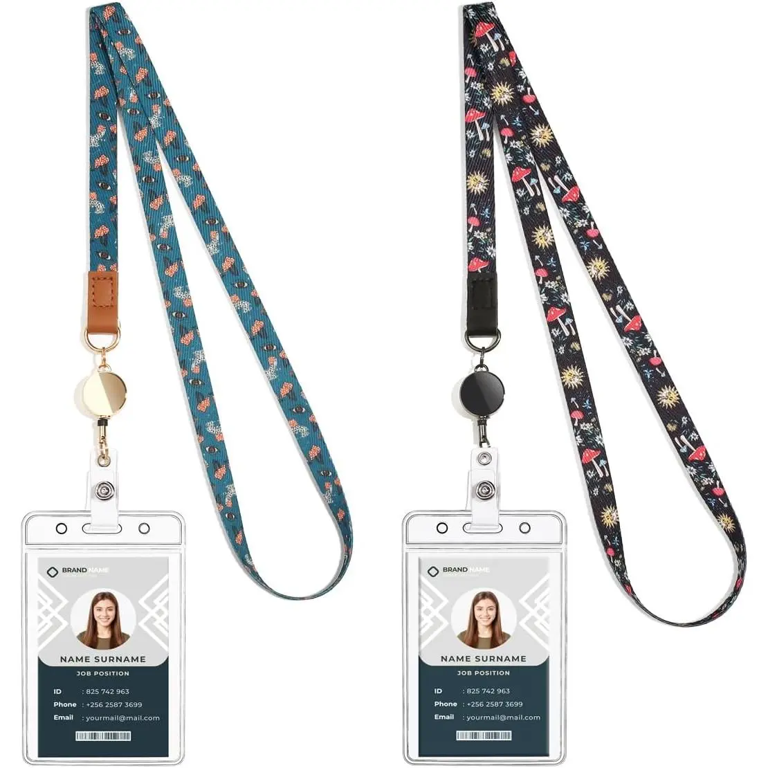 Durable Retractable Lanyard ID Holder - Office Identification Badge, Cruise Ship Key Card Holder (for Computers & Office Stationery Supplies)