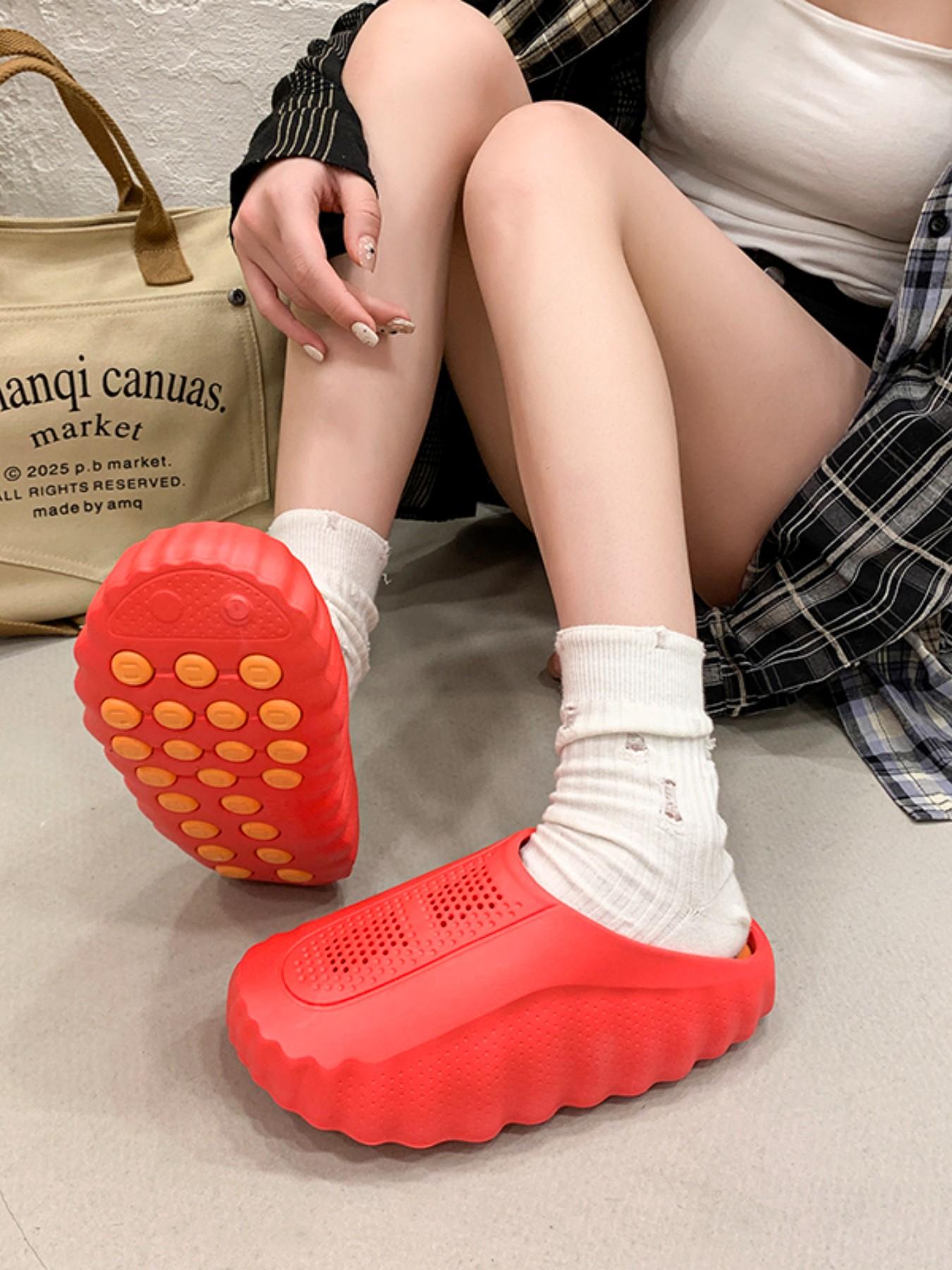 2026 Style Massage Slippers, Couples' Comfortable Soft Outdoor Sports Shoes, Men's Toe-Over Slippers, All Seasons Eva Material
