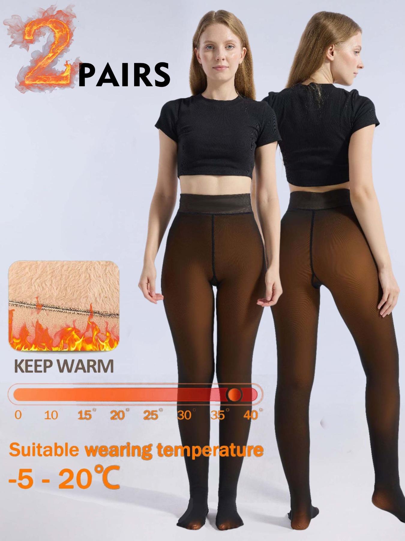 Fleece-Lined High-Waist Tights, 200g Thick Warm Leggings, Multiple Colors, All-Season Wear, Perfect for Cold Weather & Daily Use, Winter
