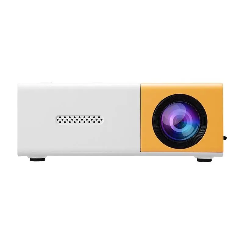 YG300 Mini Portable Projector - Audio-Enabled, Wireless & Wired Phone Screen Mirroring, Mini Port. Tabletop Device for Kids Fun, Ideal for Family Indoor Movie Nights