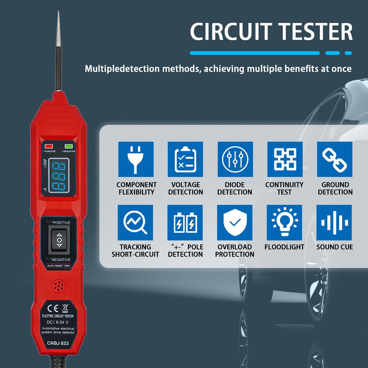 Circuit Tester, Automotive Electric Circuit Tester With Voltage Display LED Light, Car Power Circuit Probe Kit For Vehicle Circuit Tester, Automotive Electric Circuit Tester With Voltage Display LED Light, Car Power Circuit Probe Kit For Vehicle