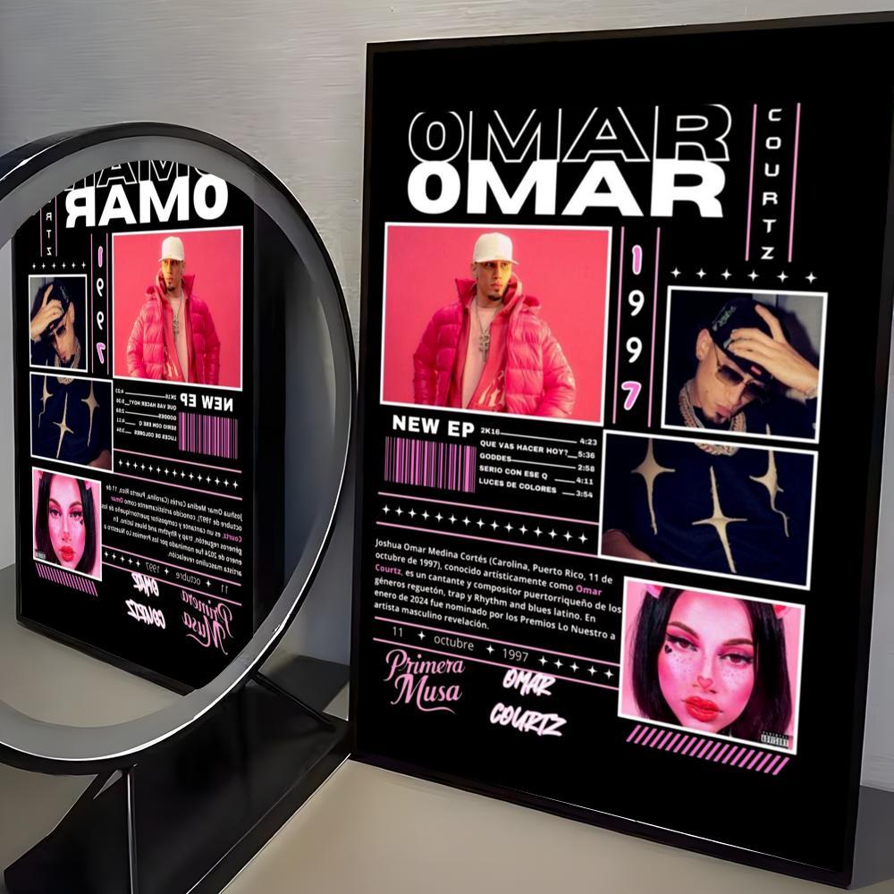 Famous Singer O-Omar C-Courtz Poster Peel & Stick Poster Set Wall Art – Self-Adhesive Aesthetic Room Decor | Gallery-Quality Waterproof Fade & Scratch Resistant Prints | Living Room, Bedroom, Dorm Home Decoration Multiple Sizes