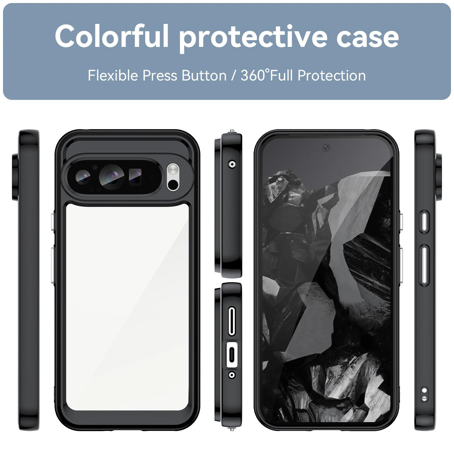 Please Select A Model To Purchase Acrylic Phone Case For Pixel 9 XL 8 7 Pro 8A 7A Cover Transparent Back Plate Drop Protection