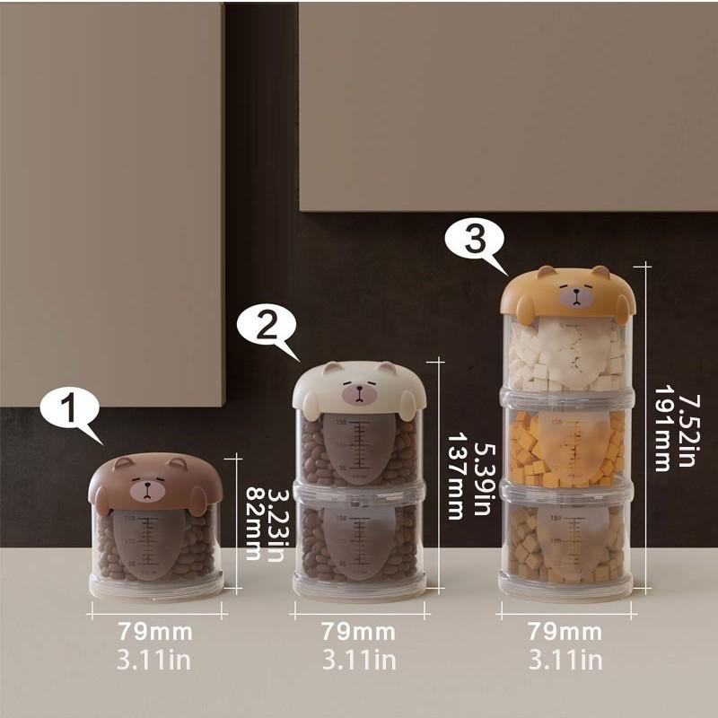 Cat Food Divided Box, Sealed Moisture-Proof Pet Food Container, Portable Multi-Layer Storage for Cats and Dogs, Ideal for Travel and Outdoor Use