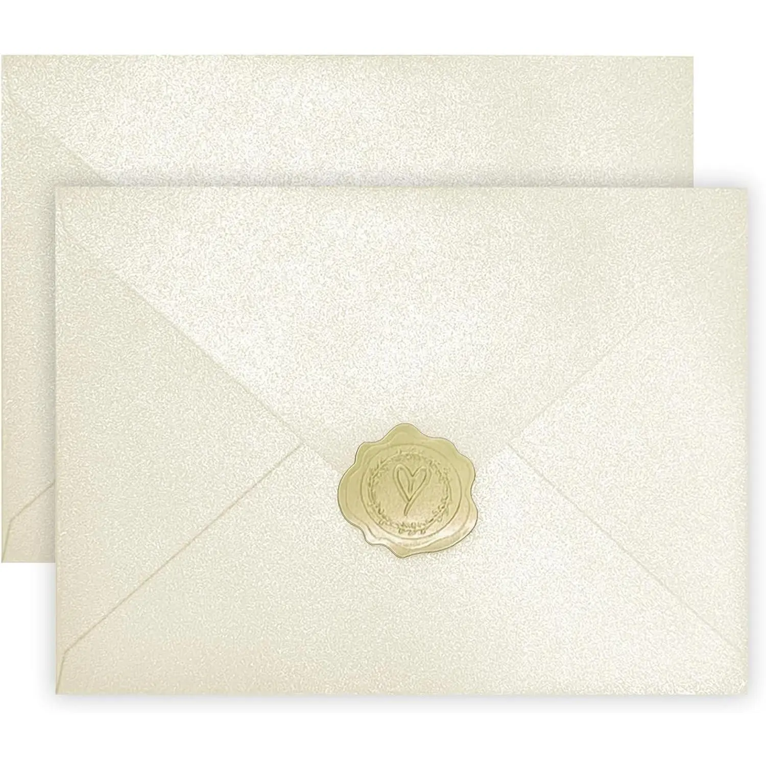 50 PCS A7 Pearl Ivory Shimmer Envelopes 5 x 7 Inches | Elegant Ivory Envelopes for Wedding Invitation Cards, Birthday RSVP Invites & Party Invitations, 5.25 x 7.25 Inches(Gift)