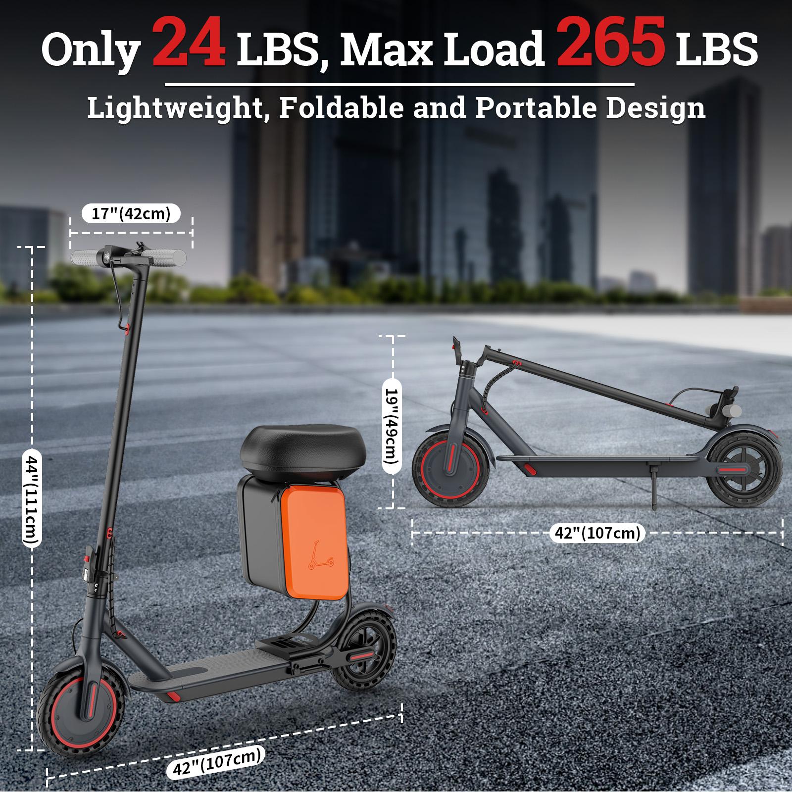 【AOPO】Electric Scooter with Seat - 8.5" Solid Tire, Powerful 350W Motor, 19 MPH Top Speed, 16 Miles Max Range, 264LBS Load Capacity, Aluminum Alloy Frame, Foldable, the Perfect Gift for Family and Friends, Ideal for Adults & Teens for Commuting. SpringSta 【AOPO】Electric Scooter with Seat - 8.5" Solid Tire, Powerful 350W Motor, 19 MPH Top Speed, 16 Miles Max Range, 264LBS Load Capacity, Aluminum Alloy Frame, Foldable, the Perfect Gift for Family and Friends, Ideal for Adults & Teens for Commuting. SpringSta